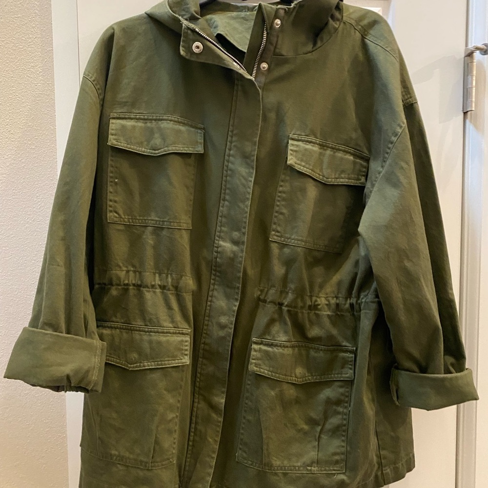 Green Anorak Coat Jacket size XL
